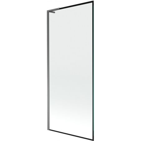 Mexen Next L vaňová zástenna jednoramenná 80 x 150 cm, čierny rám, gun metal - 895-080-000-03-70-95