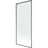 Mexen Next L vaňová zástenna jednoramenná 80 x 150 cm, čierny rám, gun metal - 895-080-000-03-70-95