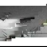 Mexen Next L vaňová zástena 1-krídlová 100 x 150 cm, čierny vzor, gun metal - 895-100-000-03-70-95