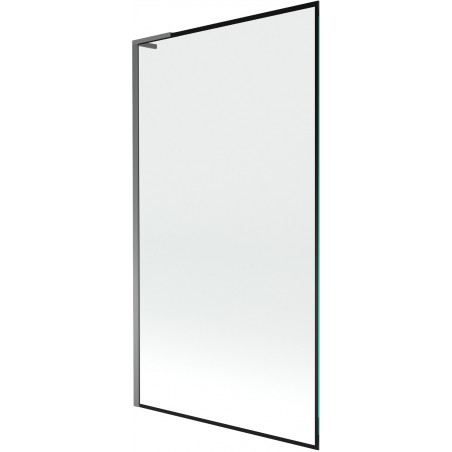 Mexen Next L vaňová zástena 1-krídlová 100 x 150 cm, čierny rám, gun metal - 895-100-000-03-70-95