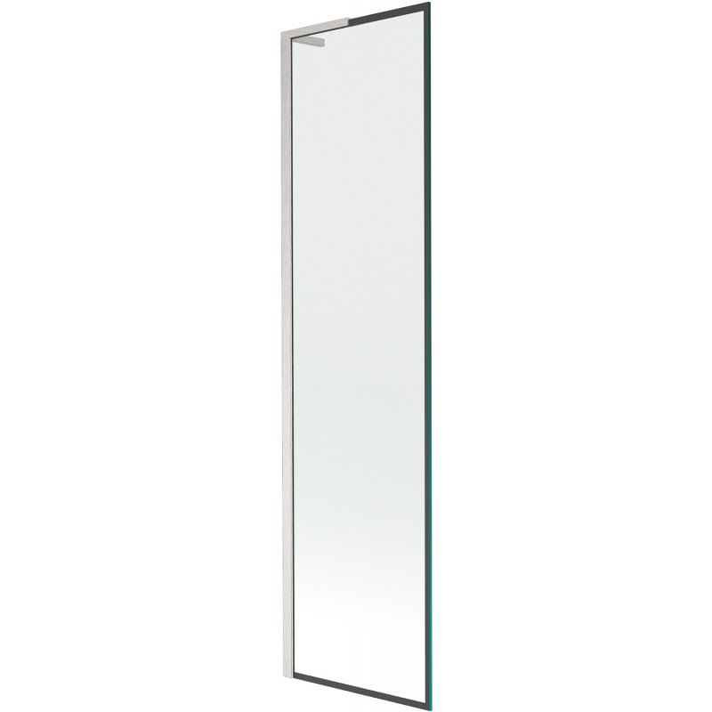 Mexen Next L vaňová zástena 1-krídlová 50 x 150 cm, čierny rám, brúsený nikel - 895-050-000-03-70-97