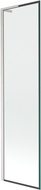 Mexen Next L vaňová zástena 1-krídlová 50 x 150 cm, čierny rám, brúsený nikel - 895-050-000-03-70-97
