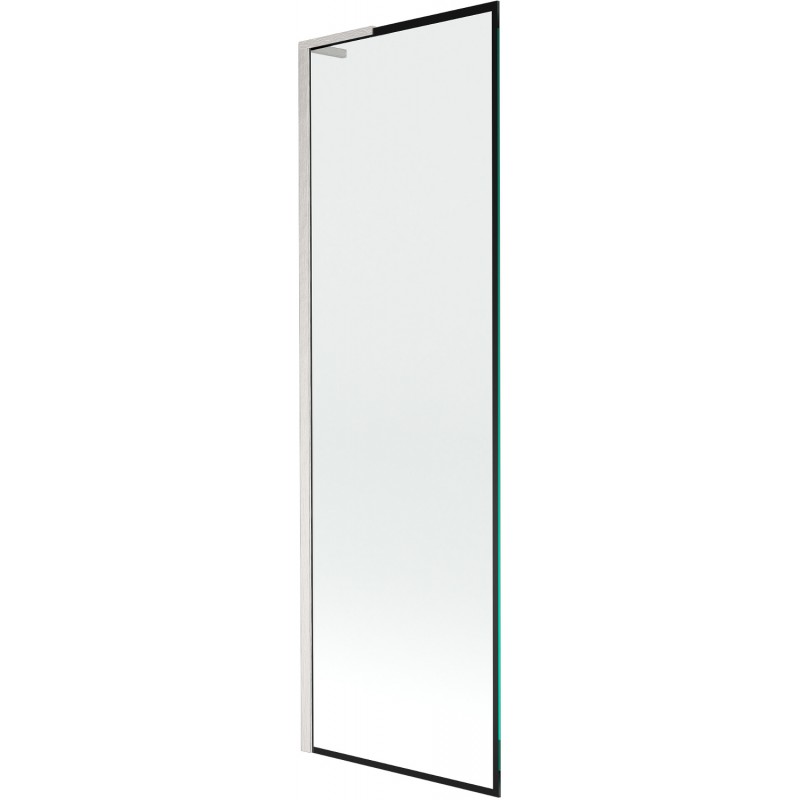 Mexen Next L vaňová zástena 1-krídlová 60 x 150 cm, čierny vzor, brúsený nikel - 895-060-000-03-70-97