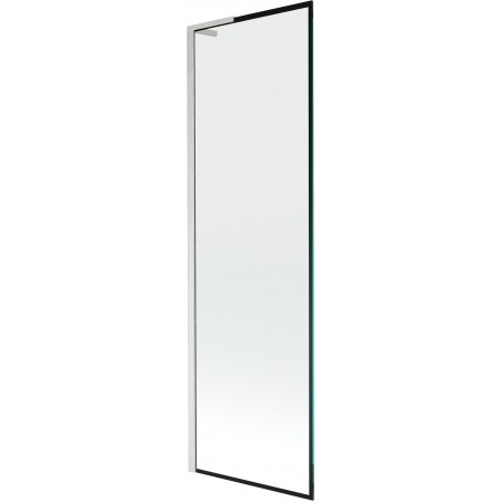 Mexen Next L vaňová zástena 1-krídlová 60 x 150 cm, čierny vzor, brúsený nikel - 895-060-000-03-70-97