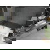 Mexen Next L vaňová zábrana 1-krídlová 90 x 150 cm, čierny vzor, brúsený nikel - 895-090-000-03-70-97