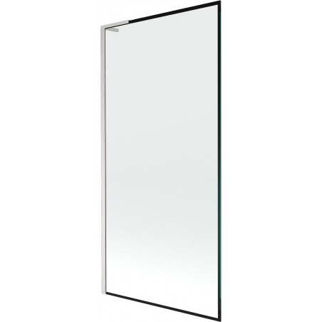 Mexen Next L vaňová zábrana 1-krídlová 90 x 150 cm, čierny vzor, brúsený nikel - 895-090-000-03-70-97