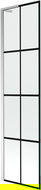 Mexen Next L vaňová zástena 1-krídlová 50 x 150 cm, čierny vzor, chróm - 895-050-000-03-77-01