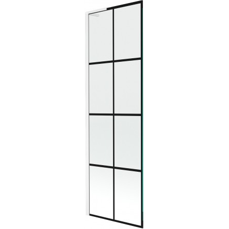 Mexen Next L sprchová zástena 1-krídlová 60 x 150 cm, čierny vzor, biely - 895-060-000-03-77-20