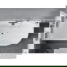 Mexen Mia voľne stojaca rohová ľavá 150 x 75 cm, biela, prepad chróm - 52691507500L-01