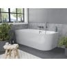 Mexen Mia vaňa voľne stojaca rohová ľavá 150 x 75 cm, biela, odtok gun metal - 52691507500L-95