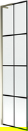Mexen Next L vaňová zástena, 1-krídlová, 50 x 150 cm, čierny vzor, zlatá - 895-050-000-03-77-50