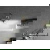 Mexen Next L vaňová zástena 1-krídlová 60 x 150 cm, čierny vzor, zlatý kartáčovaný - 895-060-000-03-77-55