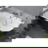 Mexen Mia vaňa voľne stojaca na rohu ľavá 150 x 75 cm, biela/čierna, preliv gun gray brúsený - 52691507575L-66