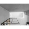 Mexen Vega obdĺžniková vaňa 150 x 70 cm s obkladom a 1-krídlovou zástenou 70 cm, čierny vzor - 550115070X9307017077