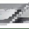 Mexen Mia voľne stojaca rohová vaňa ľavá 160 x 75 cm, biela, prepad nikel kartáčovaný - 52691607500L-97