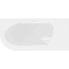 Mexen Mia voľne stojaca rohová pravá vaňa 160 x 75 cm, biela, biely prepad - 52691607500P-20