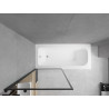 Mexen Vega obdĺžniková vaňa 150 x 70 cm s obložením a 1-krídlovou zástenou 80 cm, čierny vzor - 550115070X9308017070