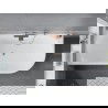 Mexen Mia vaňa voľne stojaca rohová ľavá 170 x 80 cm, biela, prepad mosadz brúsená - 52691708000L-65