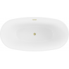 Mexen Eris voľne stojaca vaňa 155 x 80 cm, biela, prepad z brúseného zlata - 53441558000-55