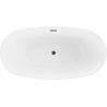Mexen Eris voľne stojaca vaňa 155 x 80 cm, biela, prepad čierny - 53441558000-70