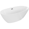 Mexen Eris voľne stojaca vaňa 155 x 80 cm, biela, prepad čierny - 53441558000-70