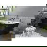 Mexen Mia voľne stojaca rohová vaňa ľavá 170 x 80 cm, biela/čierna, odtok čierny - 52691708075L-70