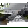 Mexen Mia voľne stojaca rohová vaňa ľavá 170 x 80 cm, biela/čierna, odtok mosadzný - 52691708075L-65