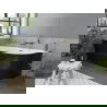 Mexen Mia voľne stojaca rohová ľavá 170 x 80 cm, biela/čierna, zlatý prepad - 52691708075L-50
