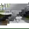 Mexen Mia voľne stojaca rohová vaňa ľavá 170 x 80 cm, biela/čierna, prepad chróm - 52691708075L-01