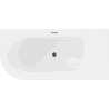 Mexen Mia rohová samostatne stojaca vaňa pravá 170 x 80 cm, biela, čierny prepad - 52691708000P-70