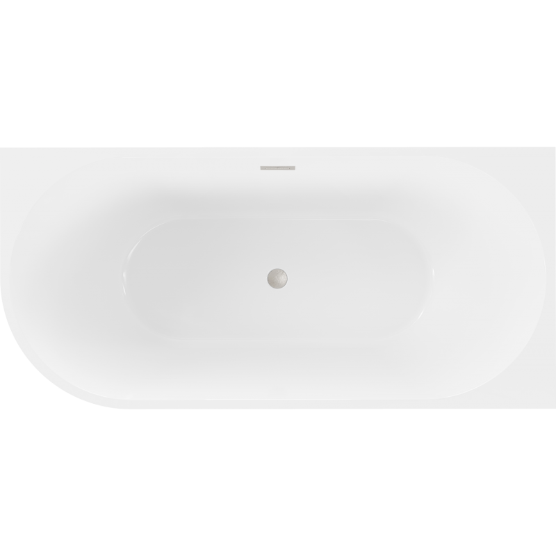 Mexen Mia voľne stojaca rohová pravá vaňa 170 x 80 cm, biela, prepad niklový kartáčovaný - 52691708000P-97