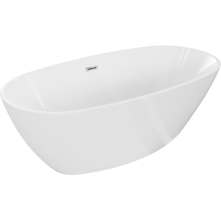 Mexen Eris voľne stojaca vaňa 170 x 80 cm, biela, prechod chrom - 53441708000-01