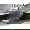 Mexen Mia vaňa voľne stojaca rohová pravá 170 x 80 cm, biela/čierna, prepad gun gray brúsený - 52691708075P-66