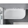 Mexen Mia vaňa voľne stojaca rohová ľavá 180 x 80 cm, biela, prepad biely - 52691808000L-20