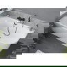 Mexen Mia voľne stojaca rohová vaňa ľavá 180 x 80 cm, biela, čierny prepad - 52691808000L-70