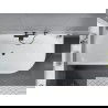 Mexen Mia voľne stojaca rohová vaňa ľavá 180 x 80 cm, biela, čierny prepad - 52691808000L-70