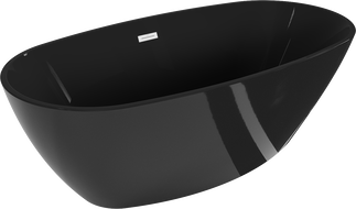 Mexen Eris voľne stojaca vaňa 170 x 80 cm, čierna, biela prepadová - 53441708070-20