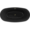 Mexen Eris voľne stojaca vaňa 170 x 80 cm, čierna, prepad zlatý - 53441708070-50