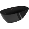 Mexen Eris voľne stojaca vaňa 170 x 80 cm, čierna, prepad ružové zlato - 53441708070-60