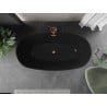 Mexen Eris voľne stojaca vaňa 170 x 80 cm, čierna, prepad ružové zlato - 53441708070-60