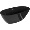 Mexen Eris voľne stojaca vaňa 170 x 80 cm, čierna, prepad z brúseného medi - 53441708070-65