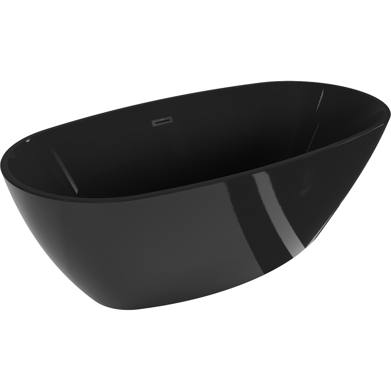 Mexen Eris voľne stojaca vaňa 170 x 80 cm, čierna, čierny prepad - 53441708070-70