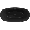 Mexen Eris voľne stojaca vaňa 170 x 80 cm, čierna, prepad gun metal - 53441708070-95