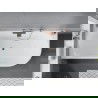 Mexen Mia voľne stojaca rohová vaňa ľavá 180 x 80 cm, biela/čierna, prepad ružové zlato - 52691808075L-60