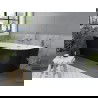 Mexen Mia vaňa voľne stojaca rohová ľavá 180 x 80 cm, biela/čierna, preliv niklovaný - 52691808075L-97