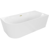Mexen Mia voľne stojaca rohová vaňa pravá 180 x 80 cm, biela, prepad z mosadze - 52691808000P-55