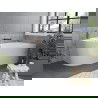 Mexen Mia voľne stojaca rohová vaňa pravá 180 x 80 cm, biela, mosadz brúsená - 52691808000P-65