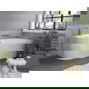 Mexen Mia vaňa voľne stojaca rohová pravá 180 x 80 cm, biela, prepad gun metal - 52691808000P-95