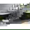 Mexen Mia voľne stojaca rohová vaňa pravá 180 x 80 cm, biela/čierna, prechod gun metal - 52691808075P-95