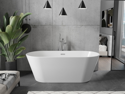 Mexen Flavia voľne stojaca vaňa 150 x 75 cm, biela, prepad chróm - 54031507500-01